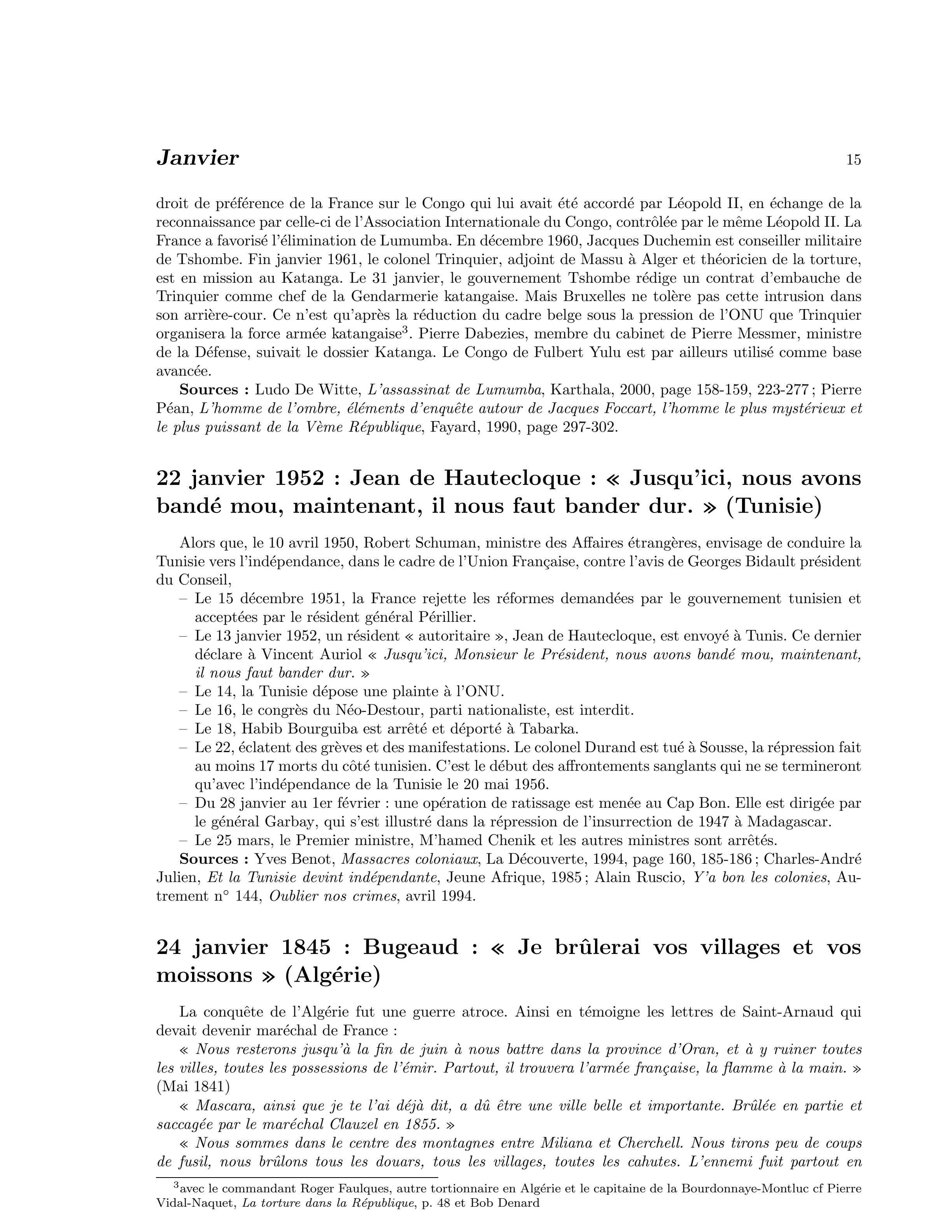 22 janvier 1952 — Jean de Hautecloque : « Jusqu’ici, nous avons bandé mou… » (Tunisie)