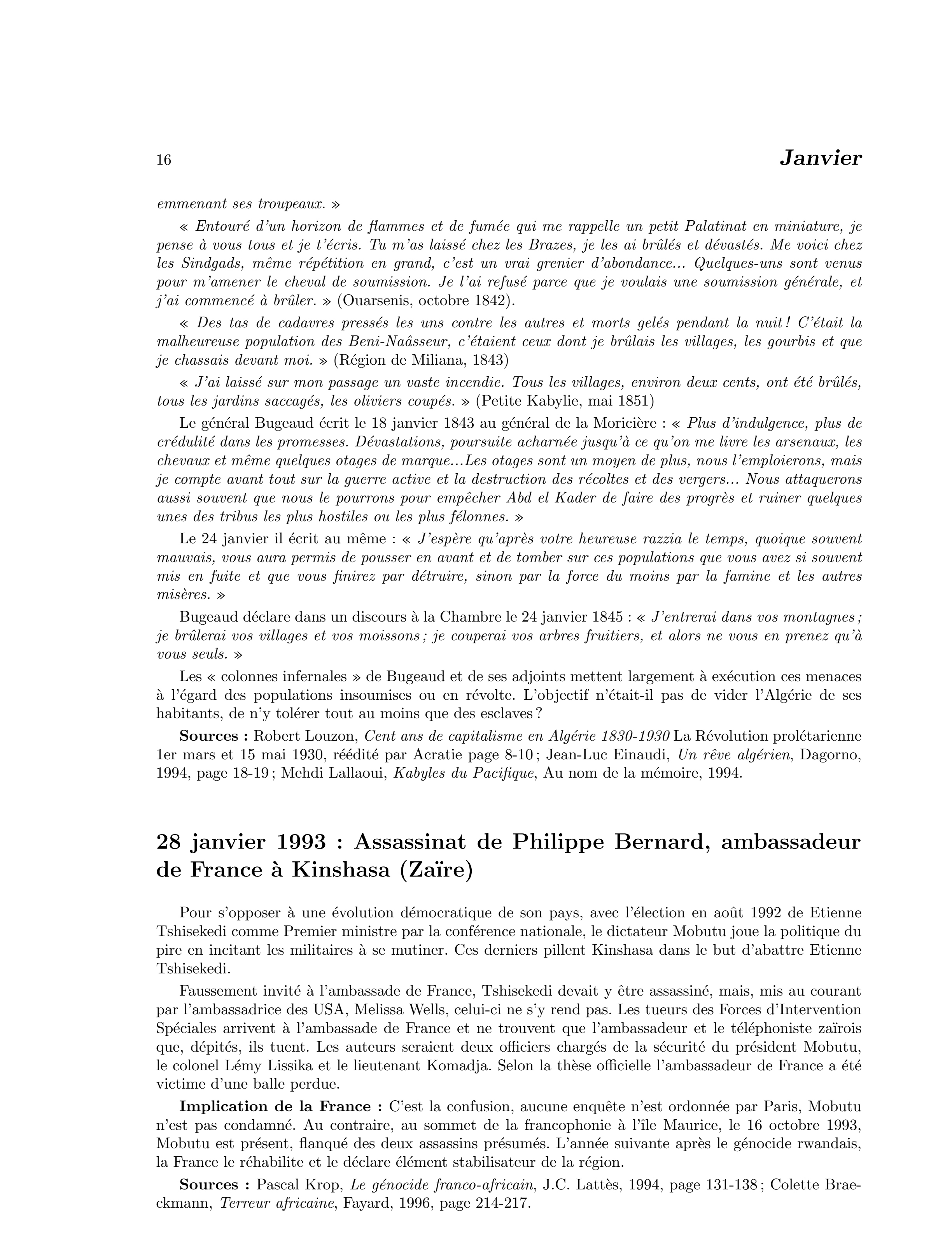 28 janvier 1993 — Assassinat de Philippe Bernard, ambassadeur de France à Kinshasa (Zaïre)