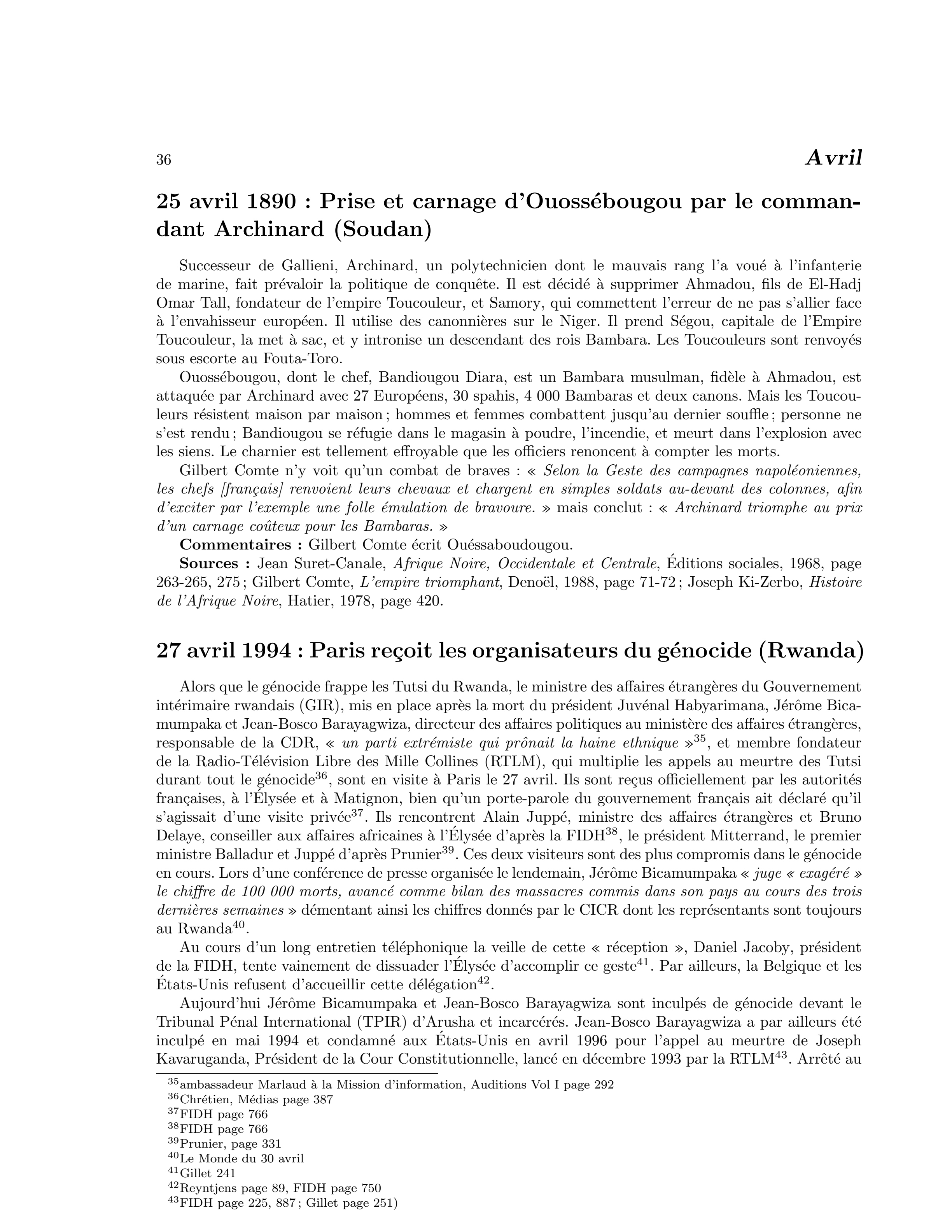 25 avril 1890 — Prise et carnage d’Ouossébougou par le commandant Archinard (Soudan)