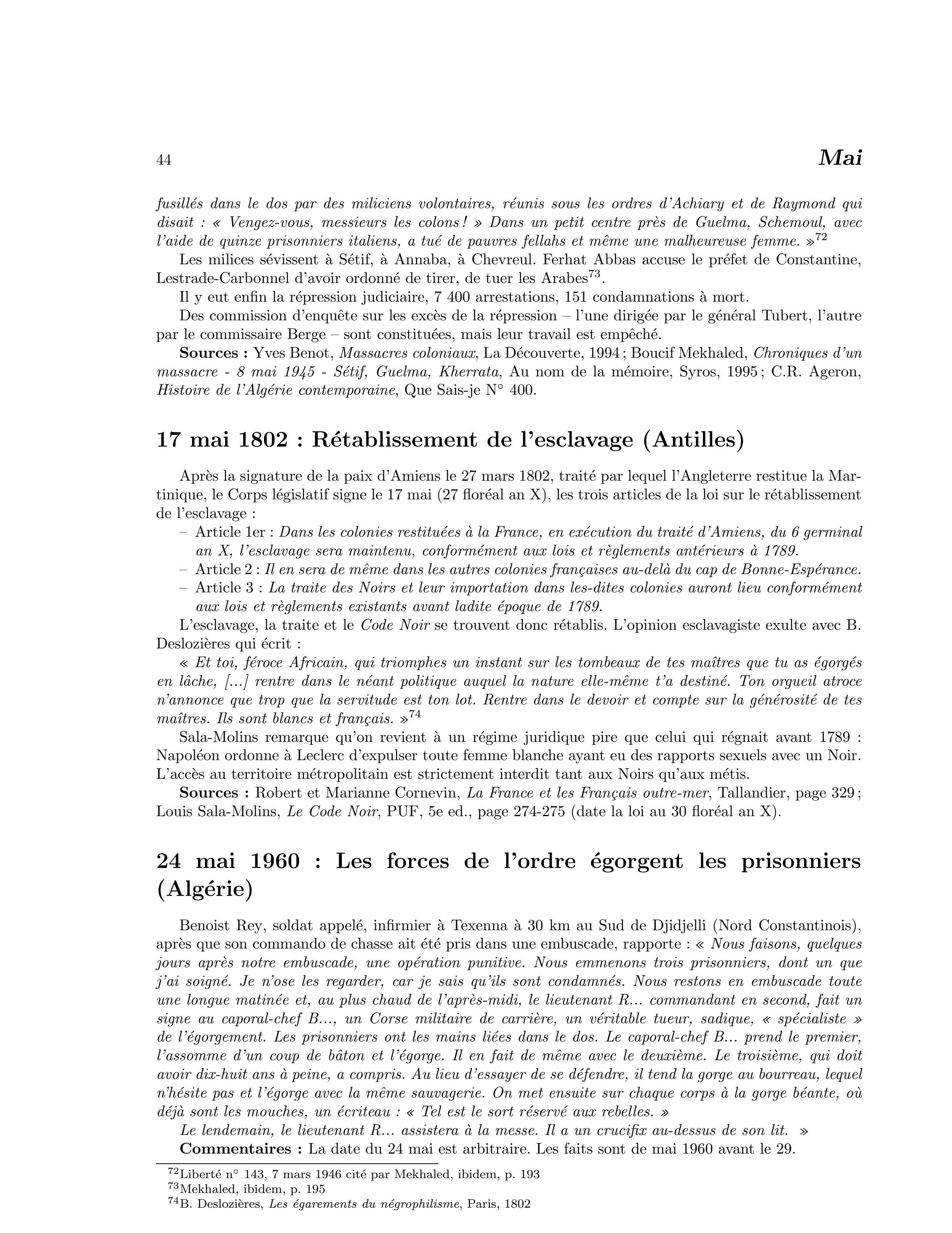 17 mai 1802 — Rétablissement de l’esclavage (Antilles)