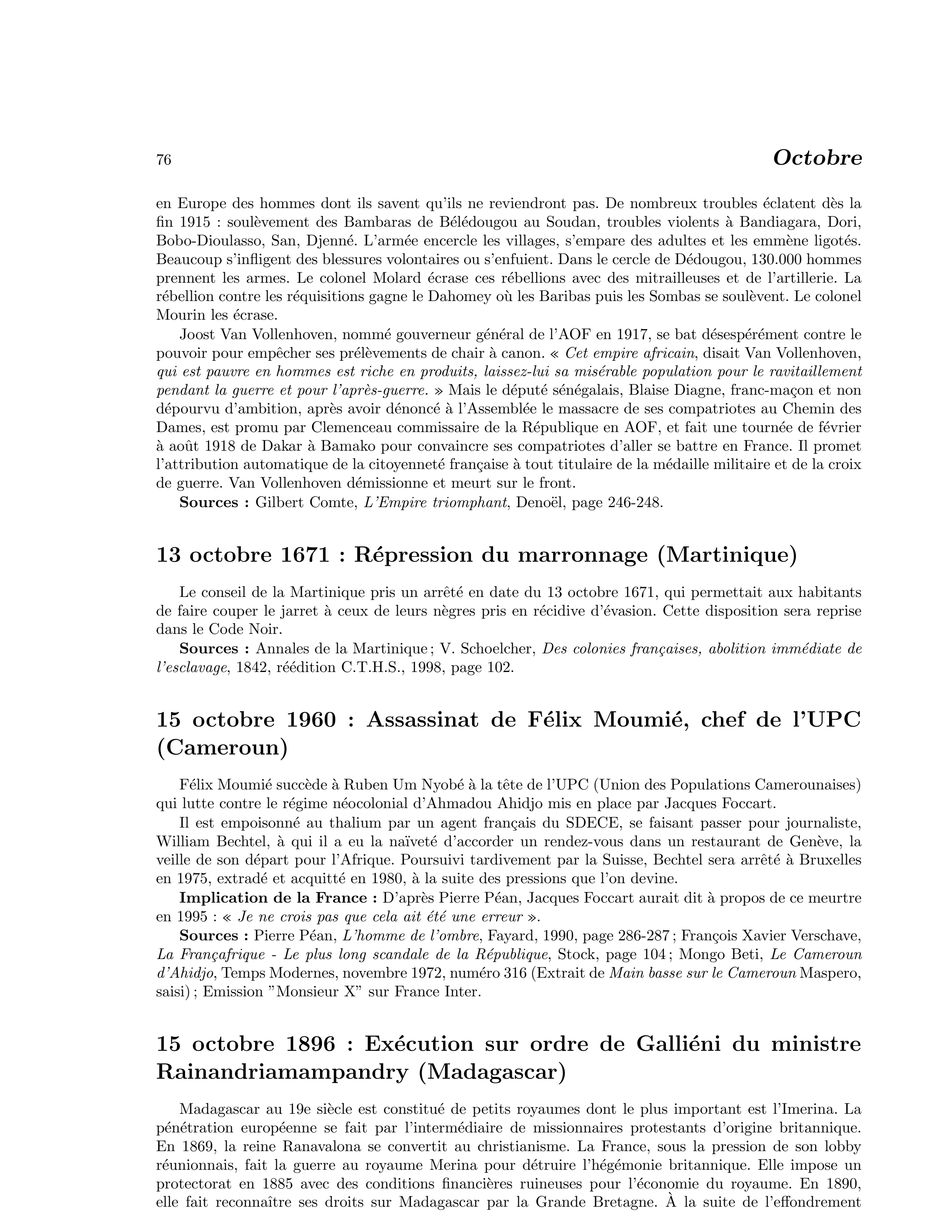 15 octobre 1960 — Assassinat de Félix Moumié, chef de l’UPC (Cameroun)